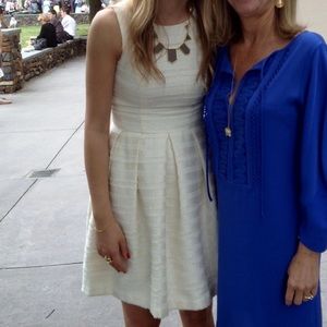 Cream Shoshanna Tweed Dress, Size 2